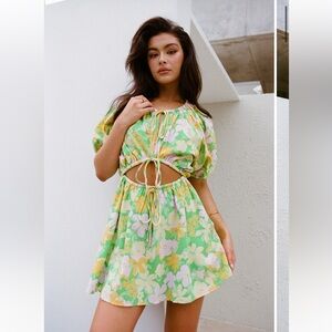 NWT Sabo Skirt Milo Mini Dress in Juniper Green- Size Small (US 4)